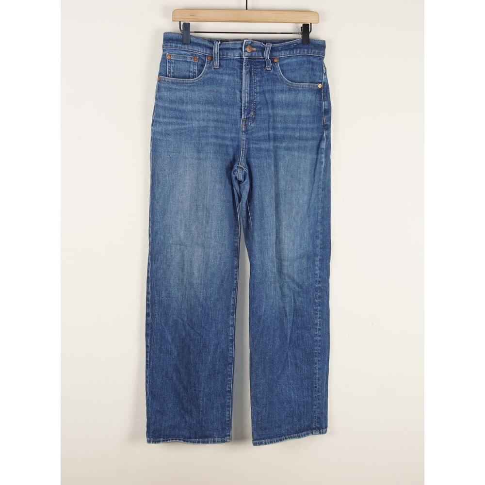 Madewell Perfect Vintage Wide Leg Blue Medium Wash Jeans Womens Sz 29